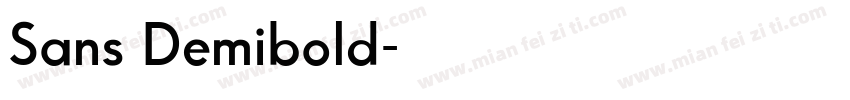 Sans Demibold字体转换